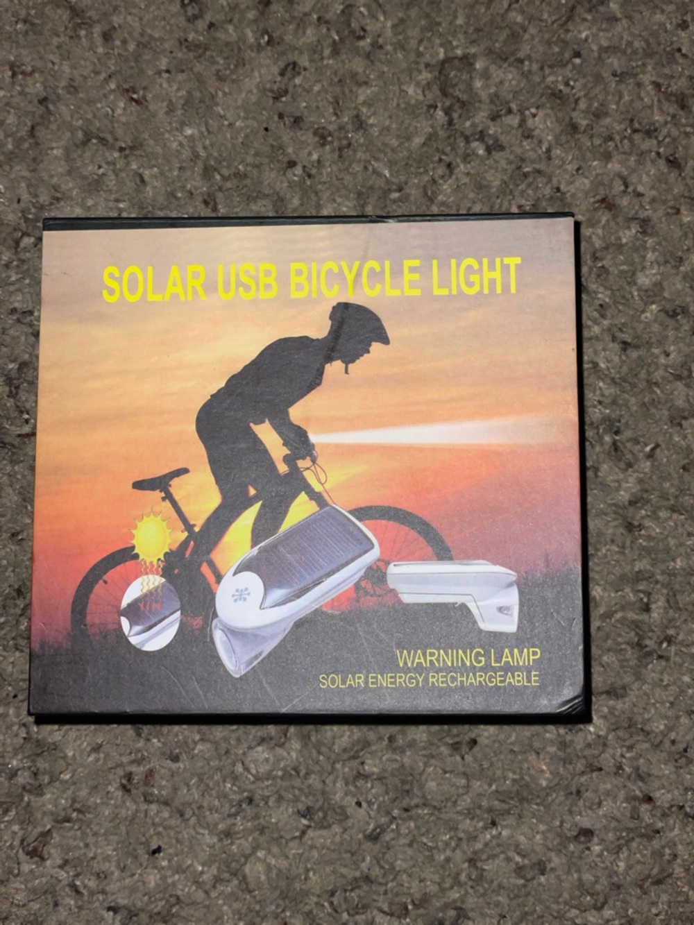 Solar USB Bicycle Light - White